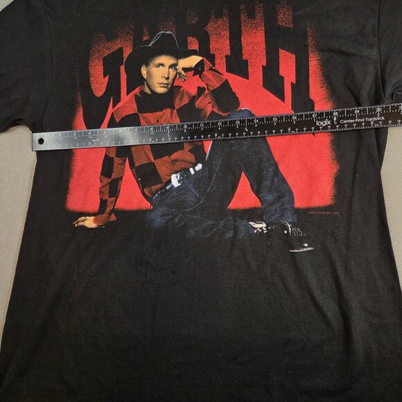 Vintage 1993 Garth Brooks Tour T-Shirt Hanes Beefy-T USA Black Large - Picture 10 of 12